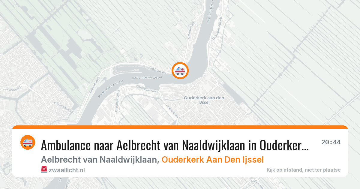 Ambulance naar Aelbrecht van Naaldwijklaan in Ouderkerk Aan Den Ijssel — 2 jul 2026