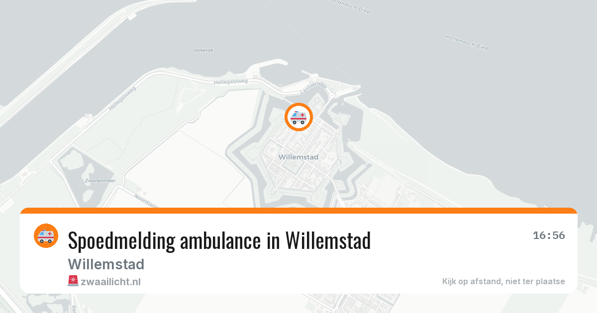 Spoedmelding ambulance in Willemstad — 6 mei 2026