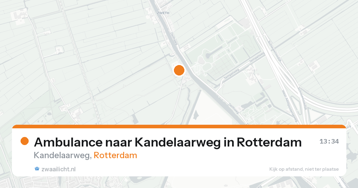 Ambulance naar Kandelaarweg in Rotterdam — 17 aug 2026