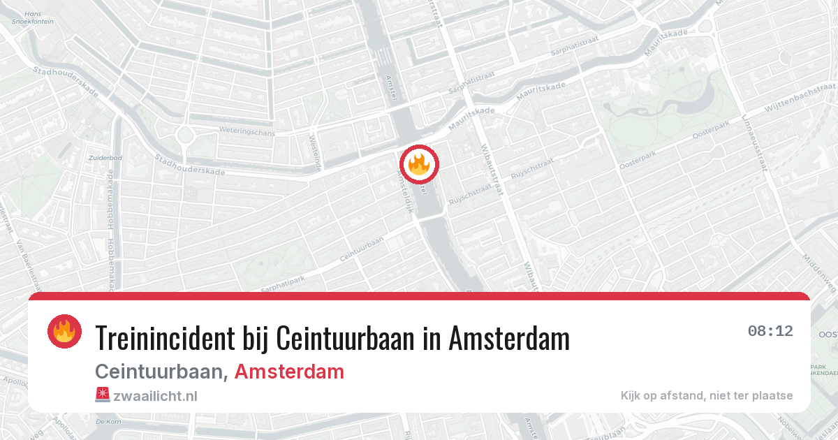 Treinincident bij Ceintuurbaan in Amsterdam — 19 jun 2026