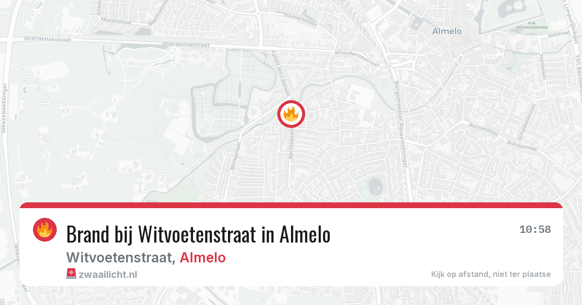 Brand bij Witvoetenstraat in Almelo — 20 mrt 2026