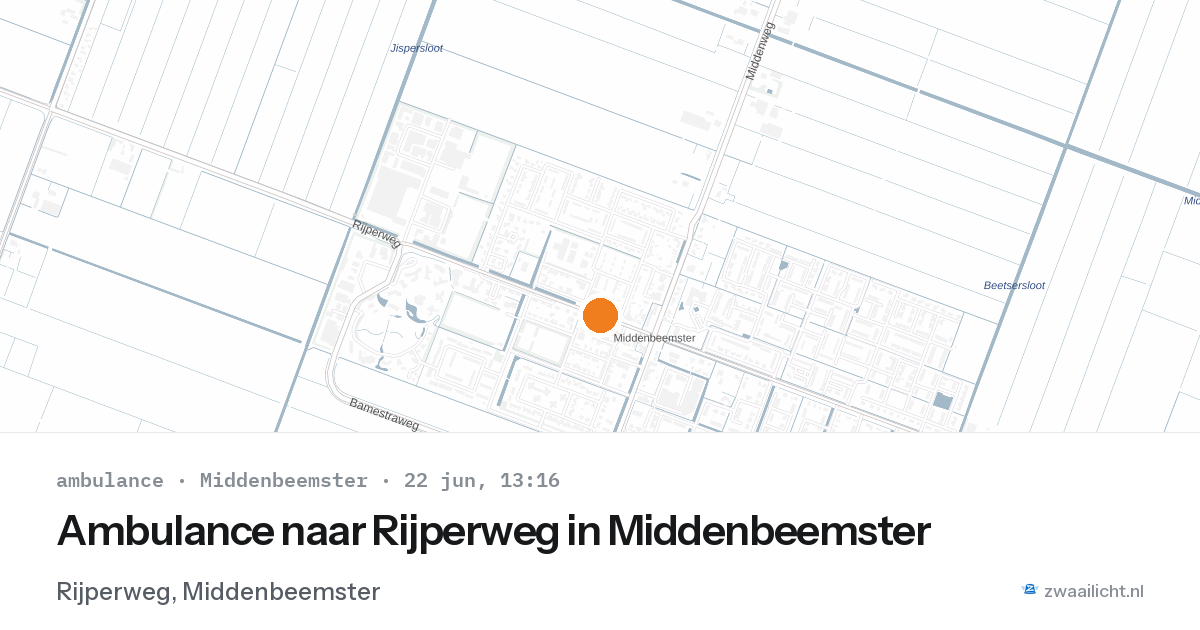 Ambulance naar Rijperweg in Middenbeemster — 22 jun 2026