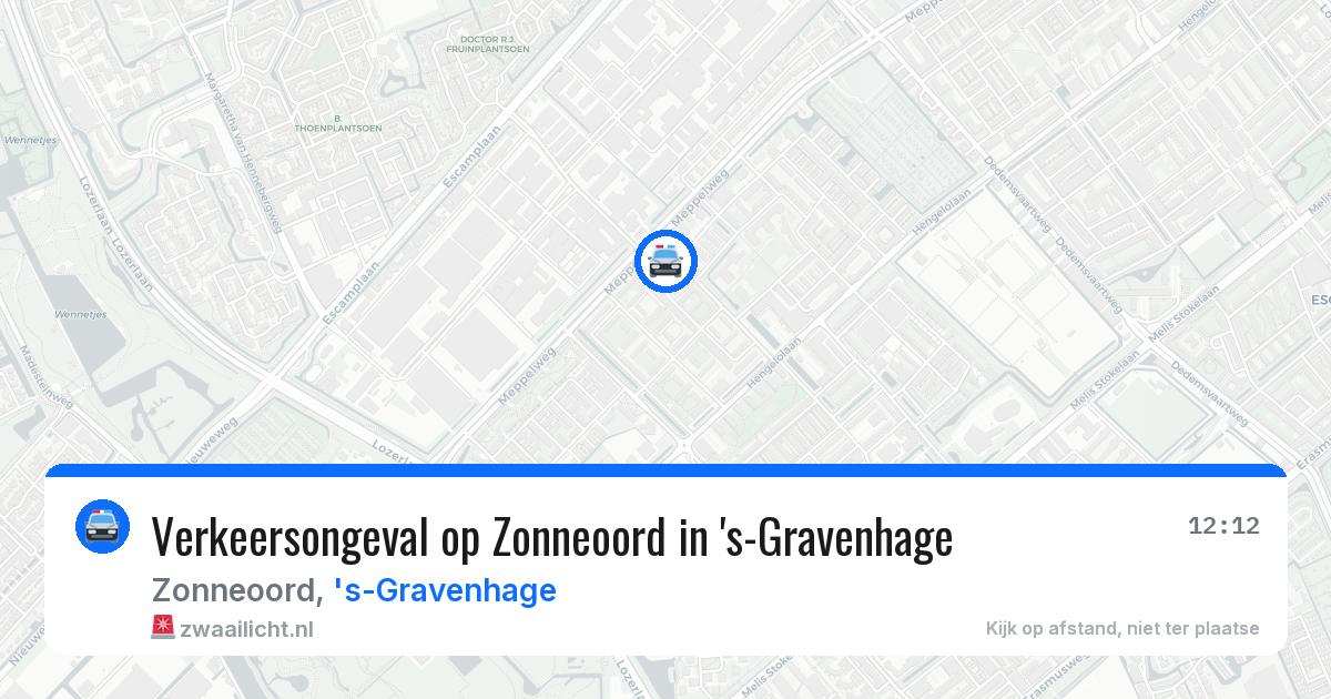 Verkeersongeval op Zonneoord in 's-Gravenhage — 28 apr 2026