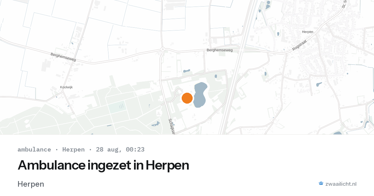 Ambulance ingezet in Herpen — 27 aug 2026