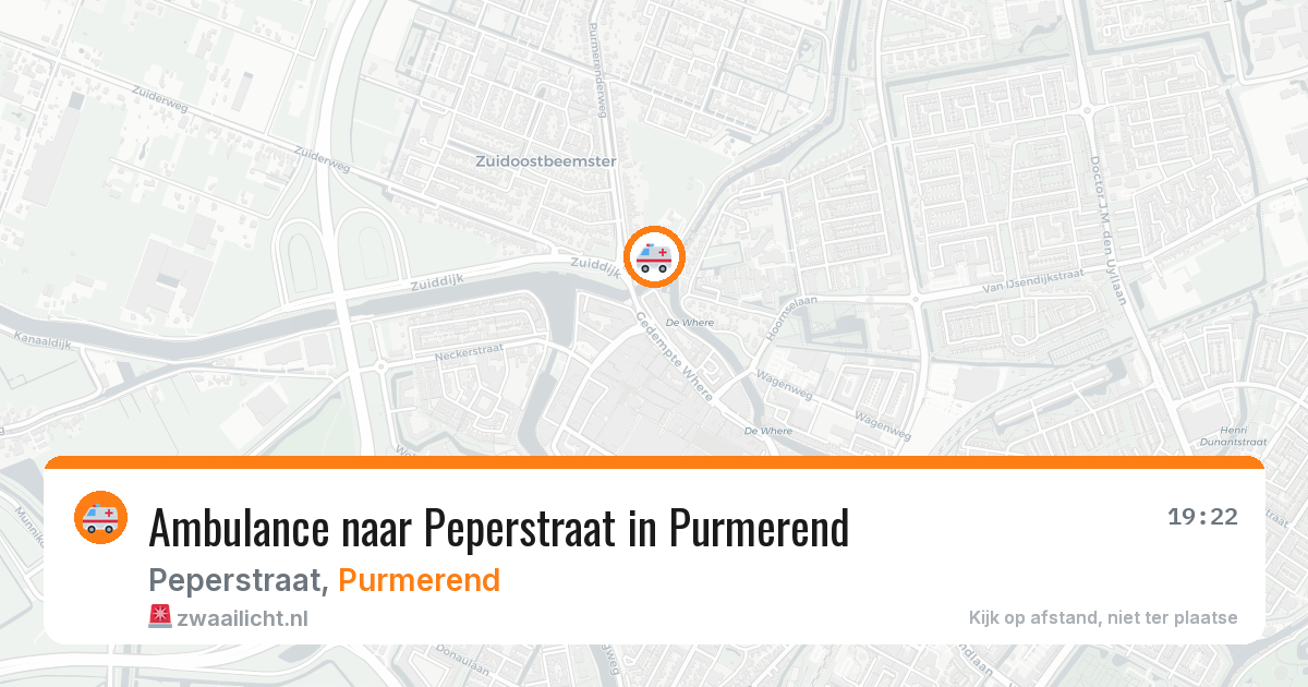 Ambulance naar Peperstraat in Purmerend — 27 jul 2026