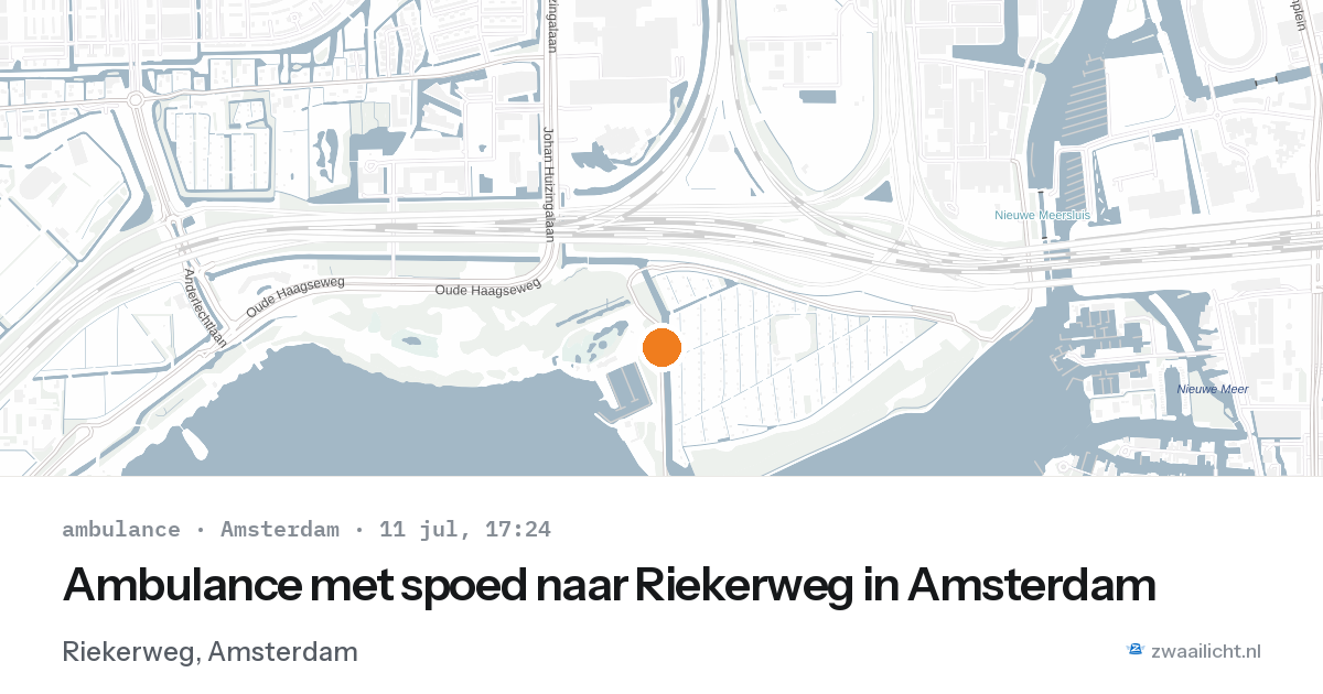 Ambulance met spoed naar Riekerweg in Amsterdam — 11 jul 2026