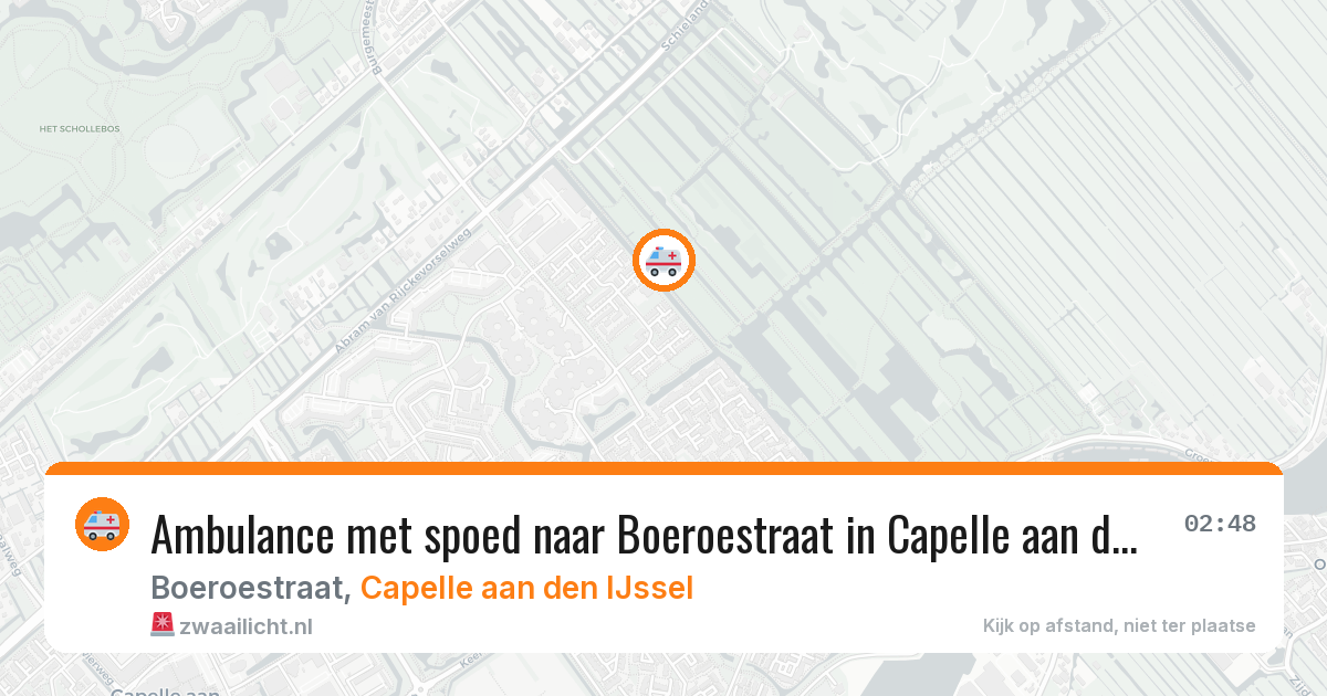 Ambulance met spoed naar Boeroestraat in Capelle aan den IJssel — 28 mrt 2026