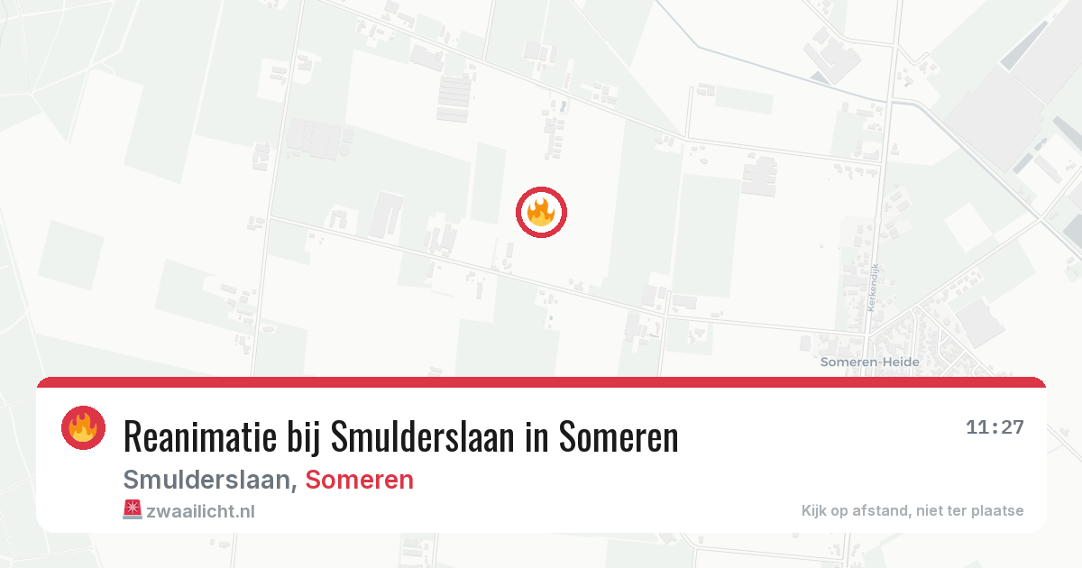 Reanimatie bij Smulderslaan in Someren — 26 mei 2026
