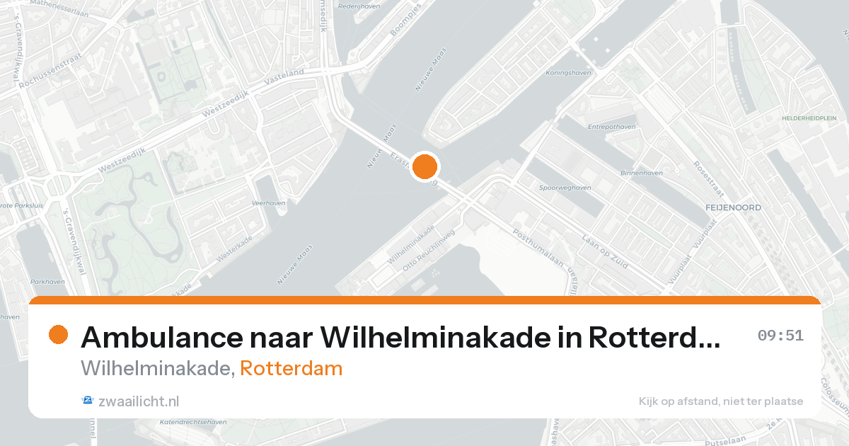 Ambulance naar Wilhelminakade in Rotterdam — 8 feb 2026