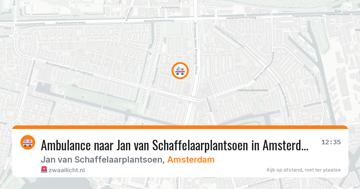 Ambulance naar Jan van Schaffelaarplantsoen in Amsterdam — 12 mei 2026