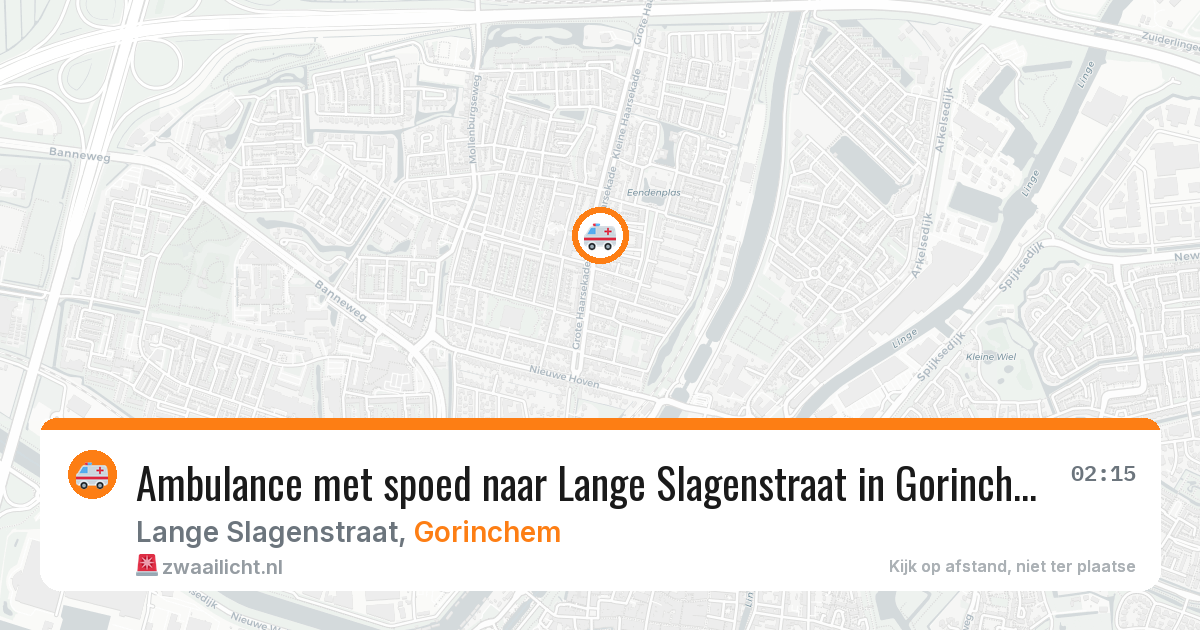 Ambulance met spoed naar Lange Slagenstraat in Gorinchem — 24 mei 2026