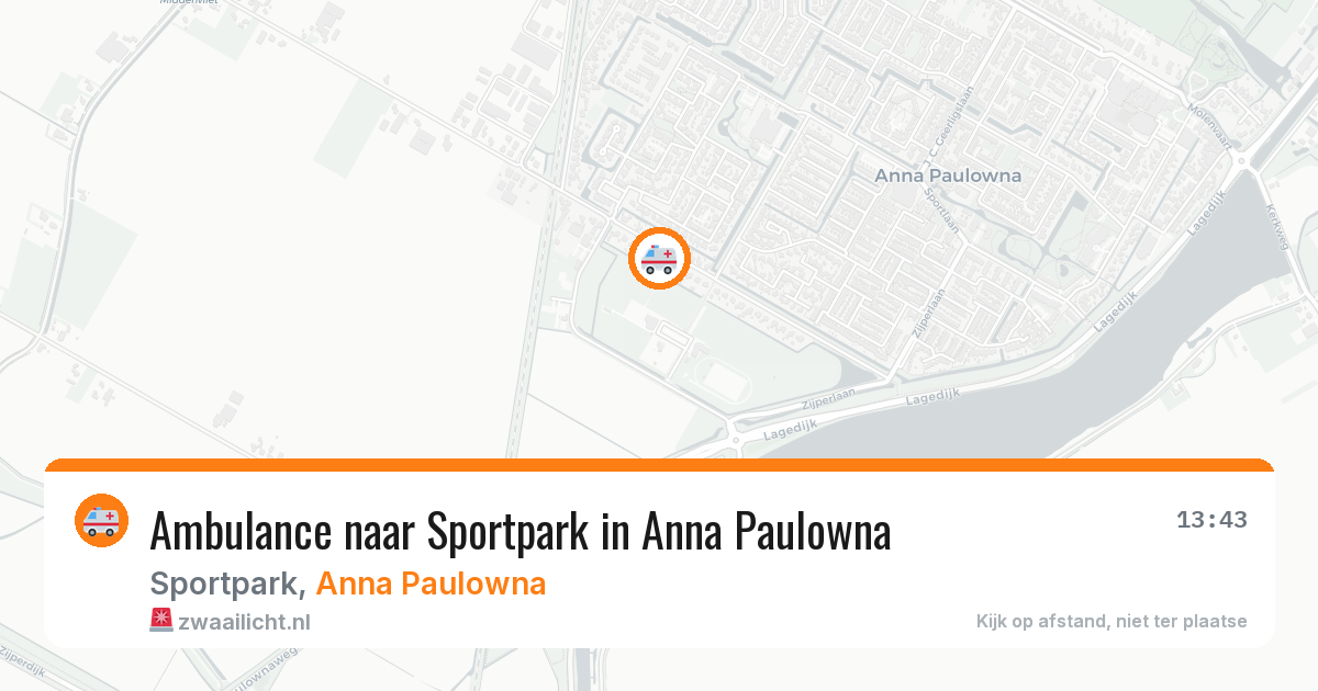 Ambulance naar Sportpark in Anna Paulowna — 11 apr 2026