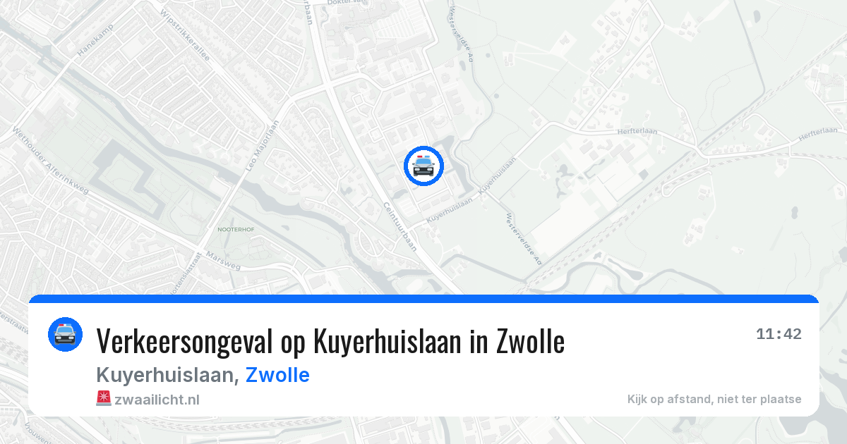 Verkeersongeval op Kuyerhuislaan in Zwolle — 4 aug 2026
