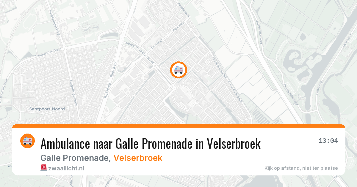 Ambulance naar Galle Promenade in Velserbroek — 10 jul 2026