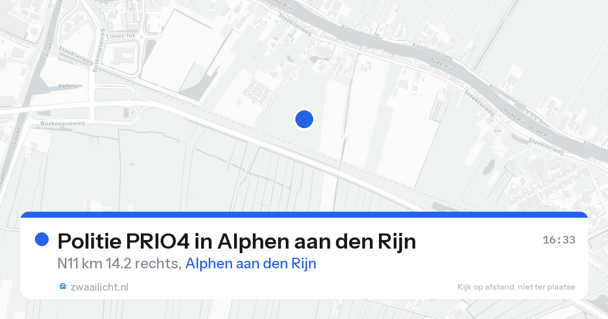 Politie PRIO4 in Alphen aan den Rijn — 19 aug 2026 | 🚨 Zwaailicht.nl