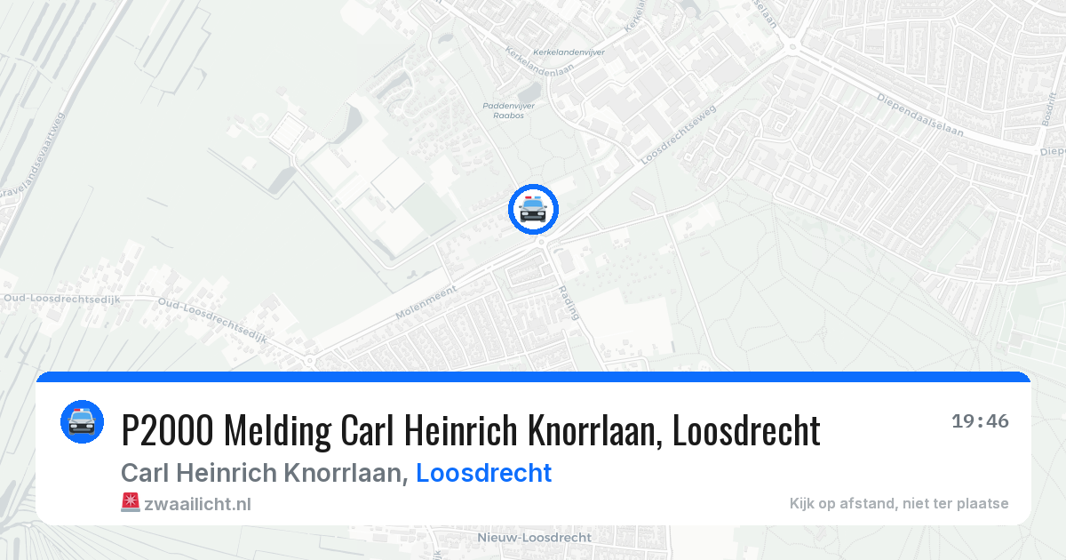 P2000 Melding Carl Heinrich Knorrlaan, Loosdrecht — 21 apr 2026