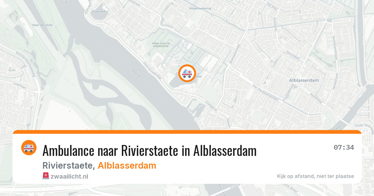 Ambulance naar Rivierstaete in Alblasserdam — 7 aug 2026