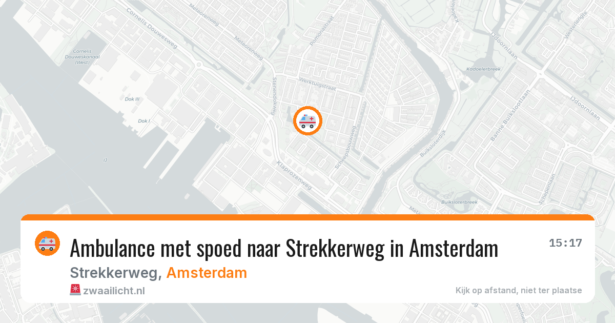 Ambulance met spoed naar Strekkerweg in Amsterdam — 20 jul 2026