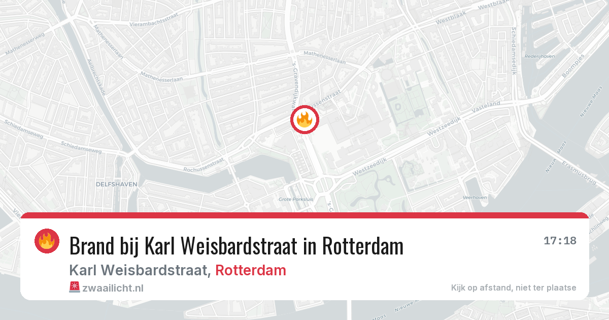 Brand bij Karl Weisbardstraat in Rotterdam — 24 mei 2026