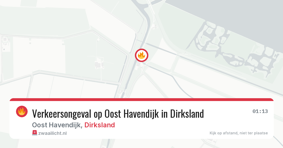 Verkeersongeval op Oost Havendijk in Dirksland — 17 jun 2026