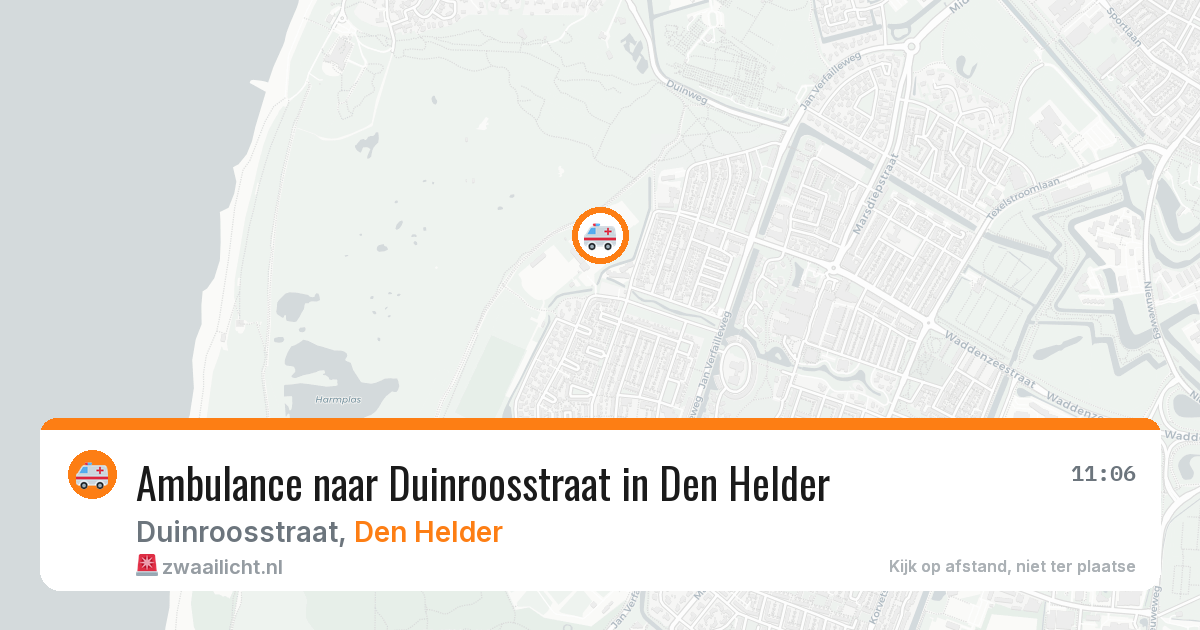 Ambulance naar Duinroosstraat in Den Helder — 18 jul 2026