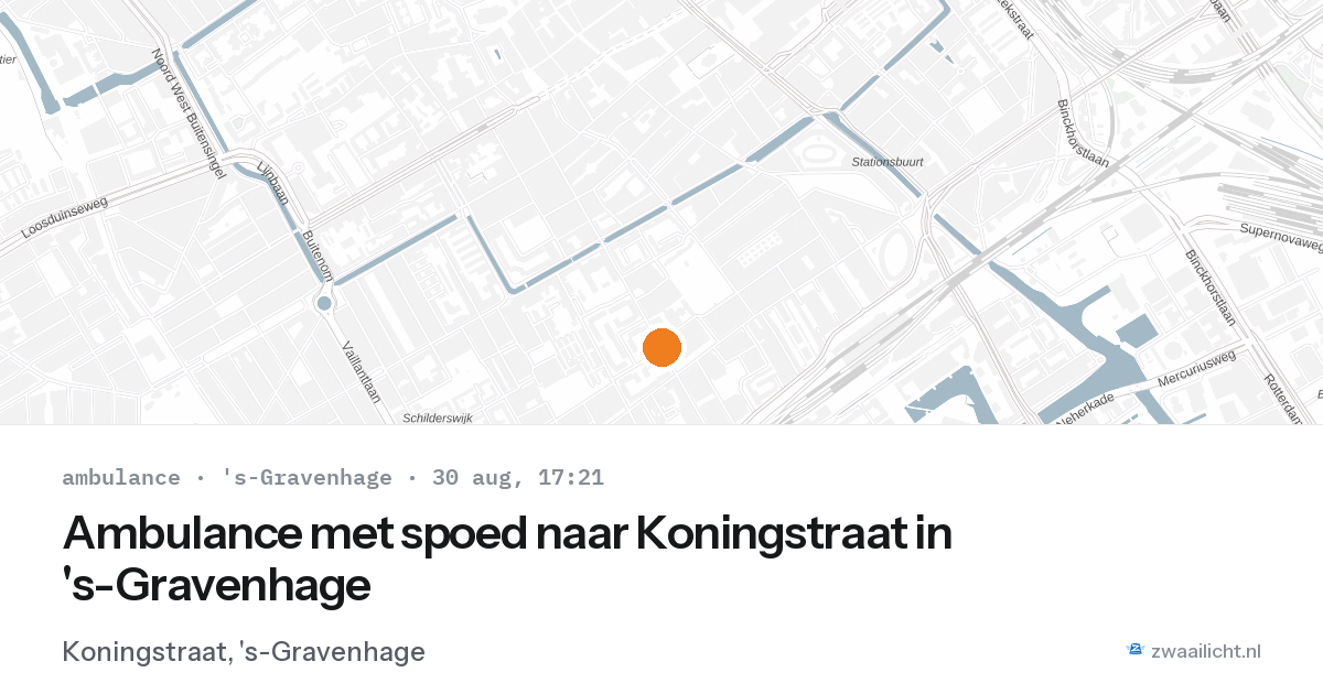 Ambulance met spoed naar Koningstraat in 's-Gravenhage — 30 aug 2026