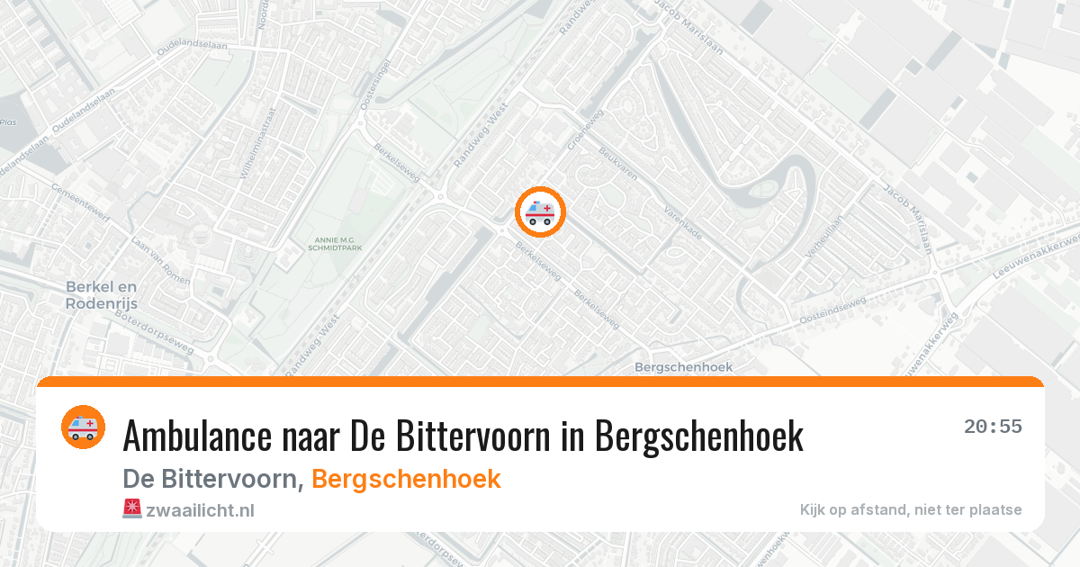 Ambulance naar De Bittervoorn in Bergschenhoek — 1 apr 2026