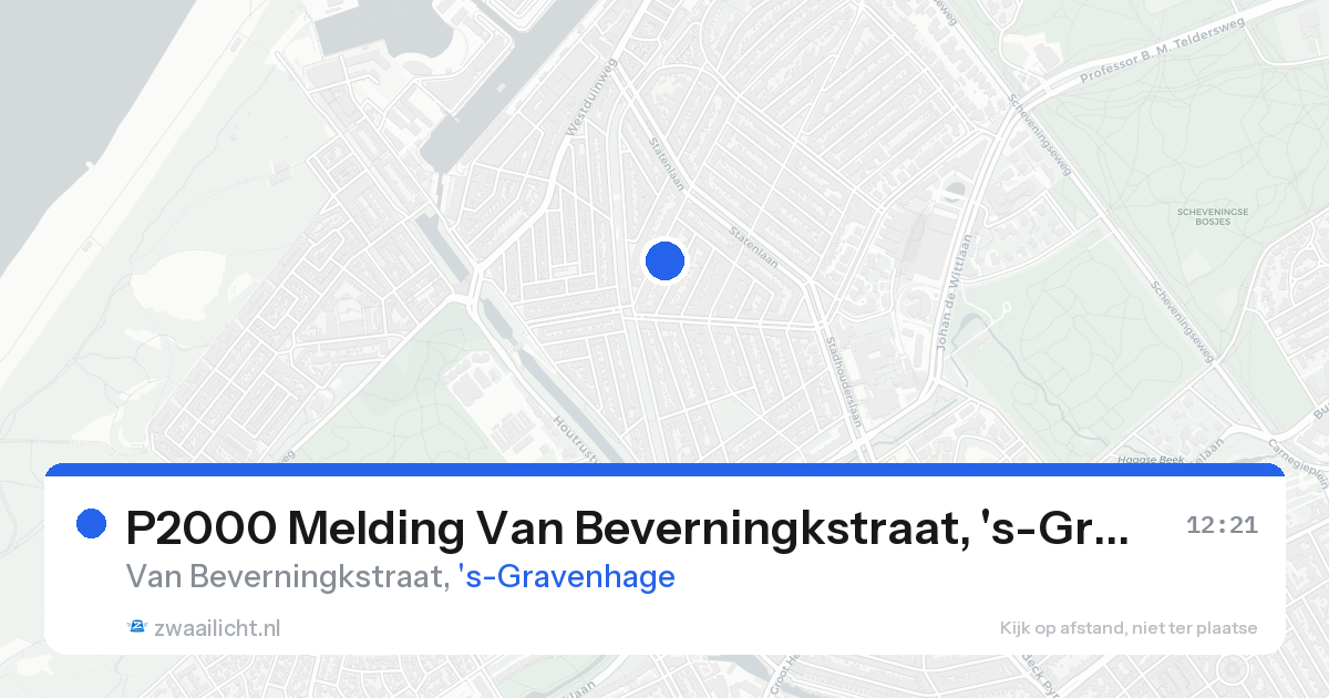 P2000 Melding Van Beverningkstraat, 's-Gravenhage — 24 aug 2026