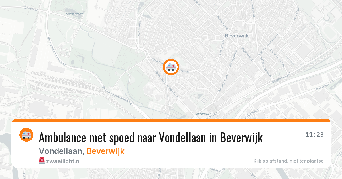 Ambulance met spoed naar Vondellaan in Beverwijk — 12 aug 2026