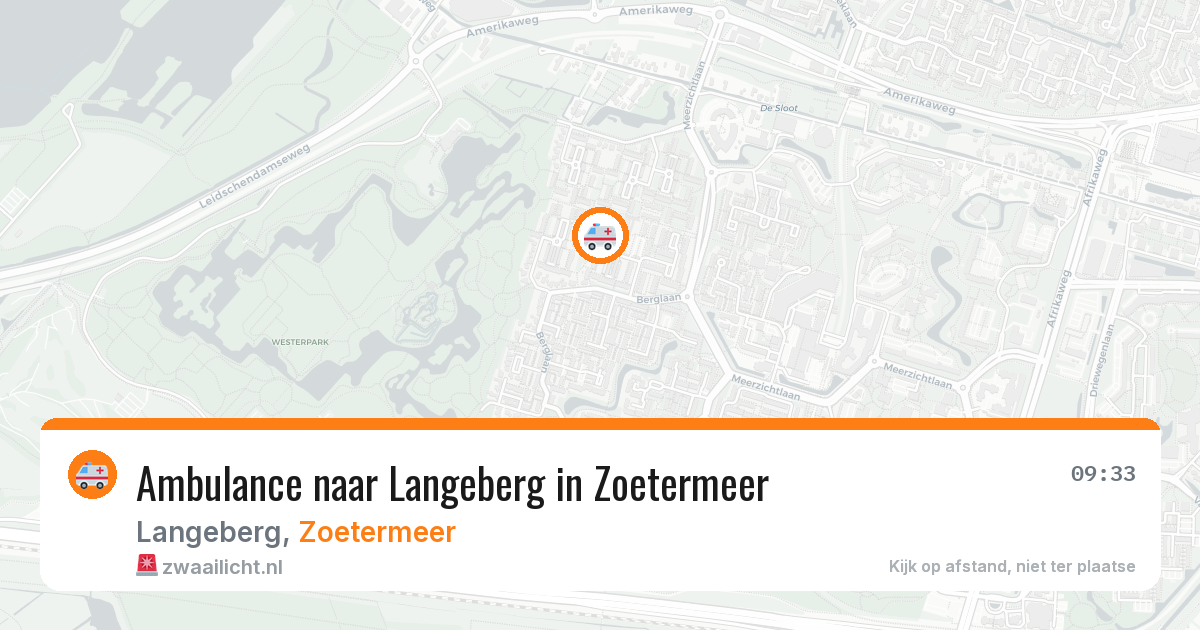 Ambulance naar Langeberg in Zoetermeer — 10 aug 2026