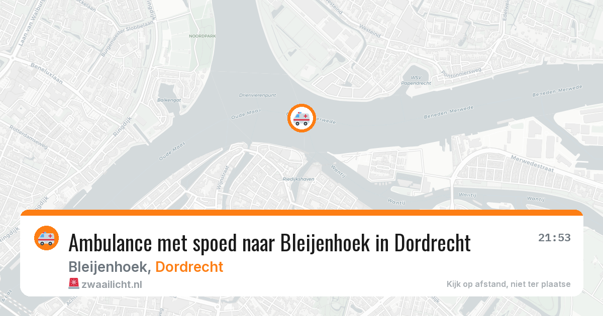 Ambulance met spoed naar Bleijenhoek in Dordrecht — 19 jan 2026