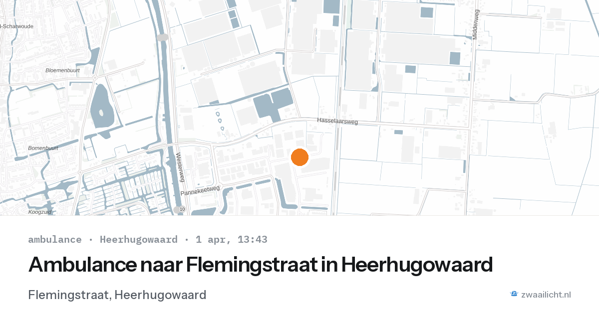 Ambulance naar Flemingstraat in Heerhugowaard — 1 apr 2026