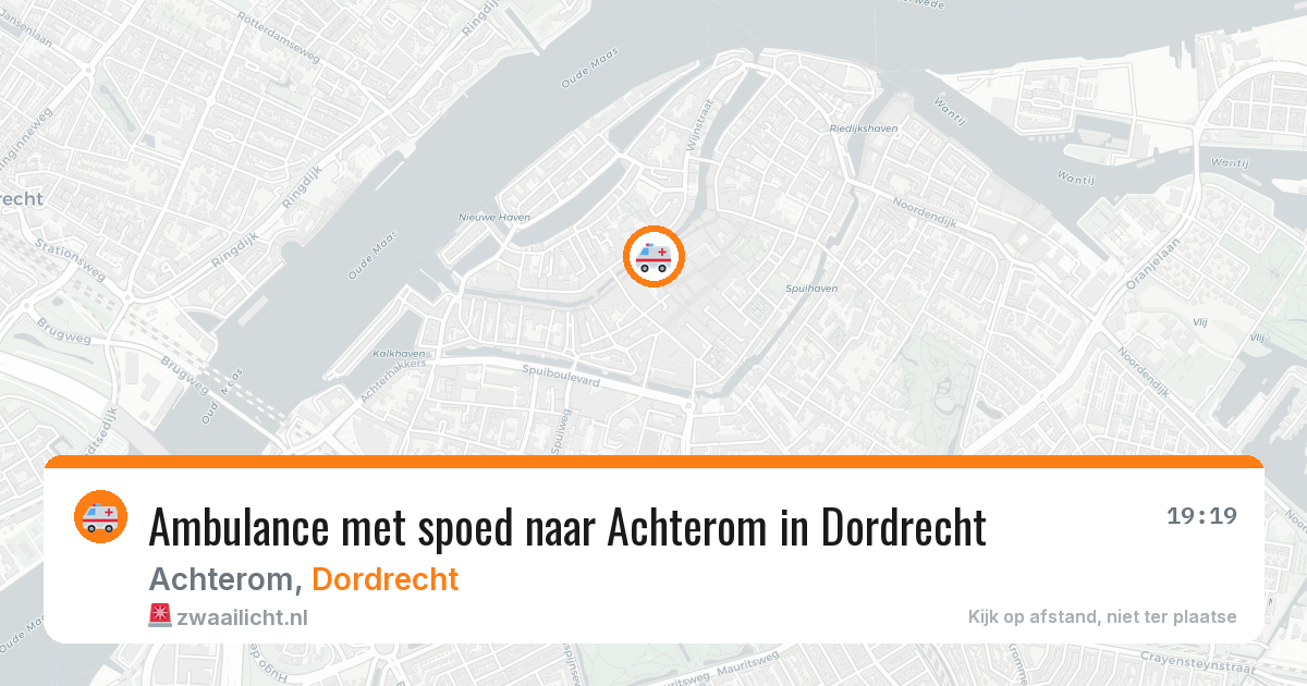Ambulance met spoed naar Achterom in Dordrecht — 17 mrt 2026
