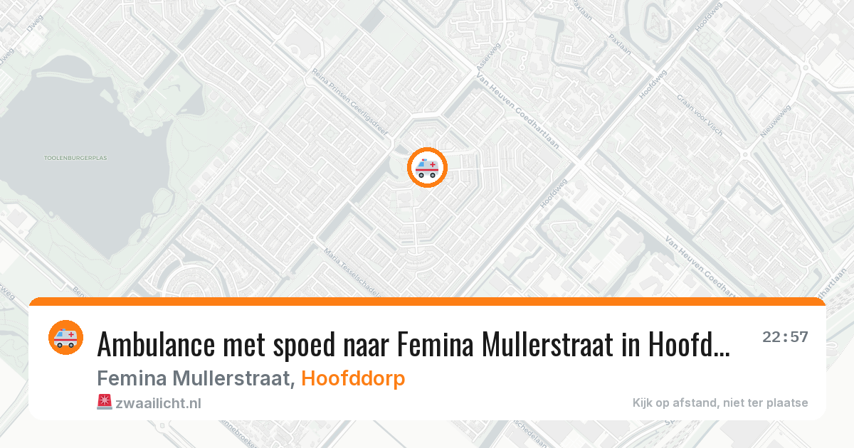 Ambulance met spoed naar Femina Mullerstraat in Hoofddorp — 26 mrt 2026