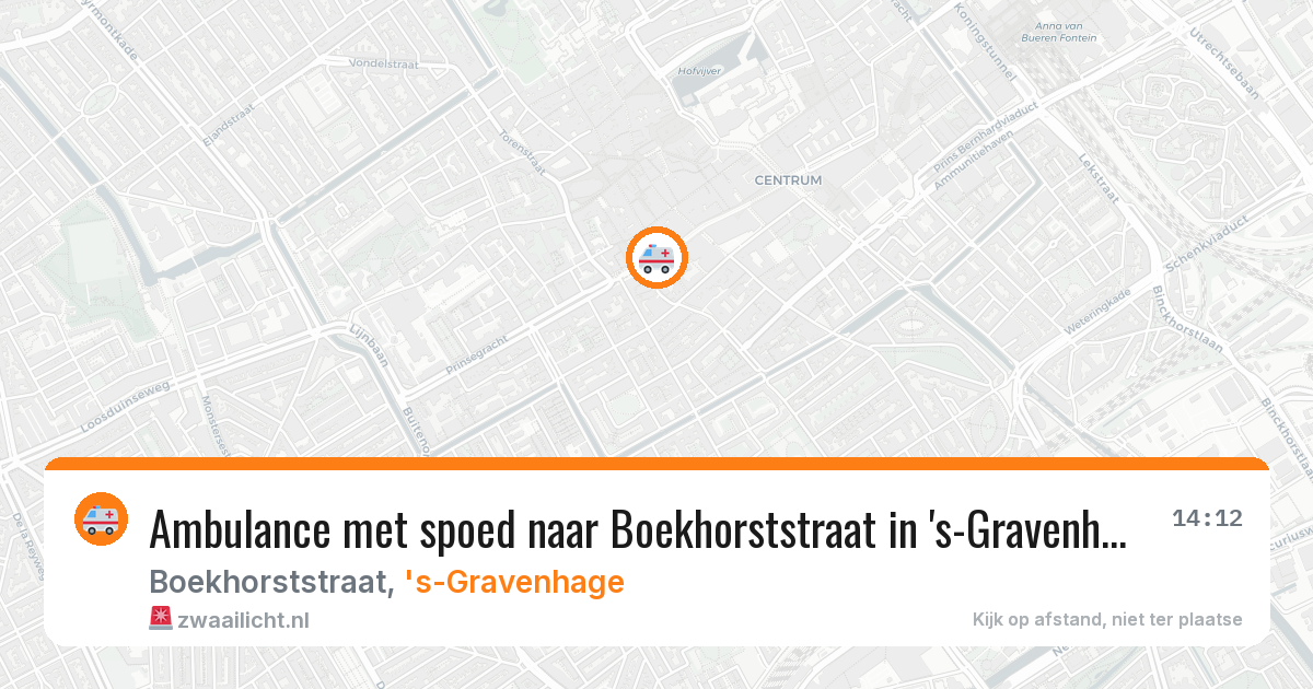 Ambulance met spoed naar Boekhorststraat in 's-Gravenhage — 30 apr 2026