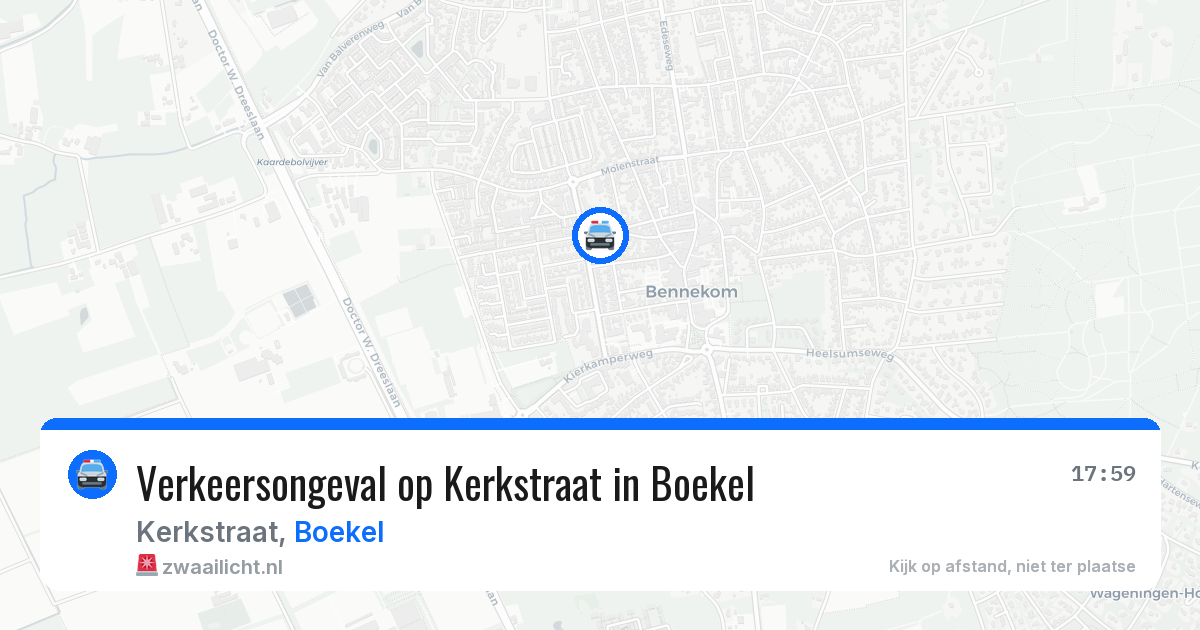 Verkeersongeval op Kerkstraat in Boekel — 17 jan 2026