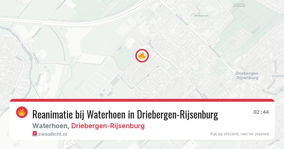 Reanimatie bij Waterhoen in Driebergen-Rijsenburg — 26 jul 2026