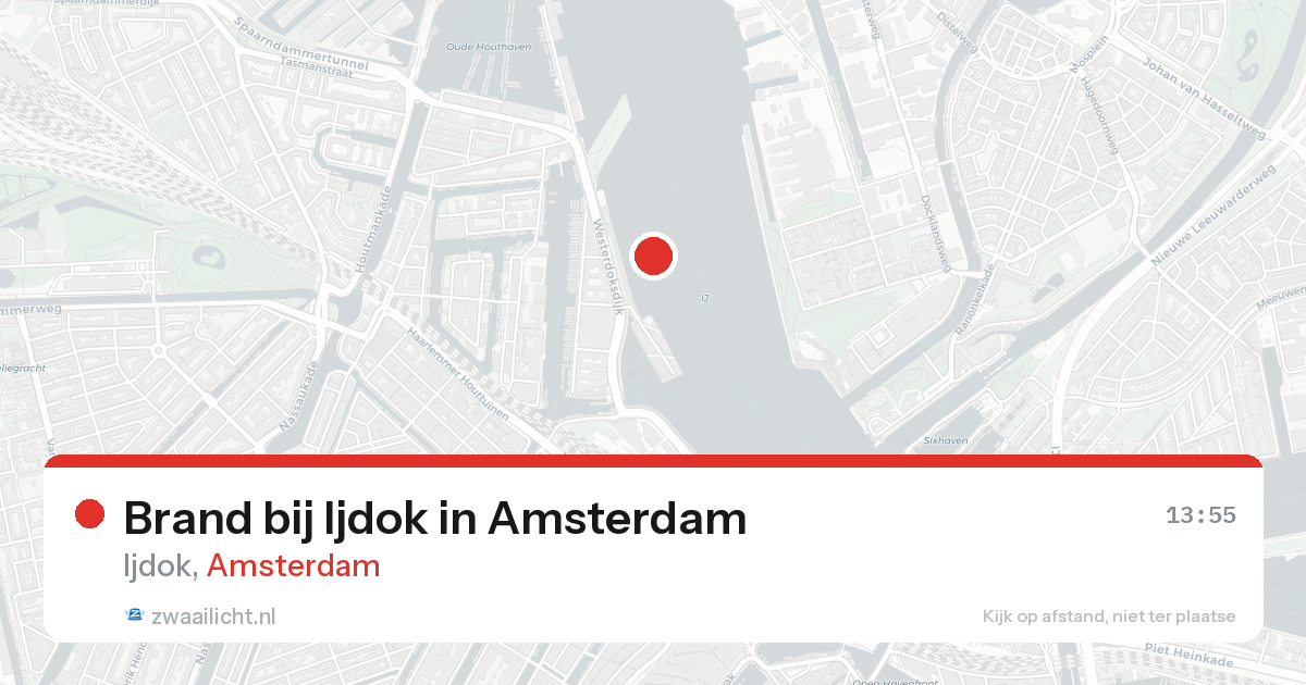 Brand bij Ijdok in Amsterdam — 15 aug 2026