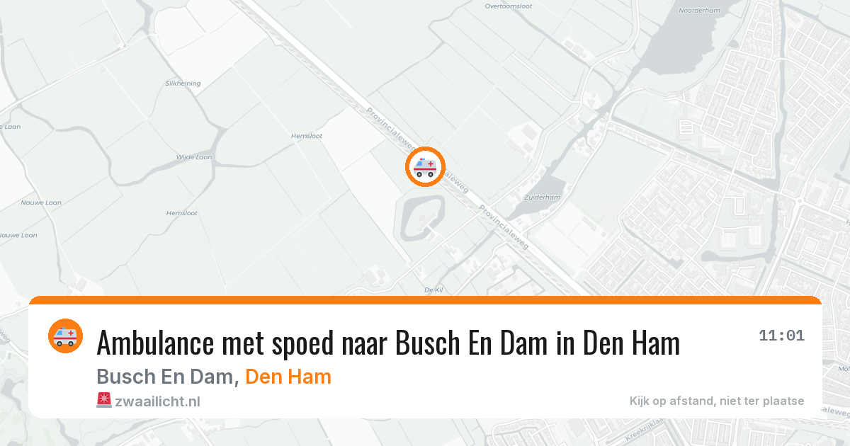 Ambulance met spoed naar Busch En Dam in Den Ham — 11 jun 2026