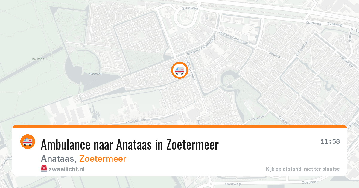 Ambulance naar Anataas in Zoetermeer — 23 apr 2026