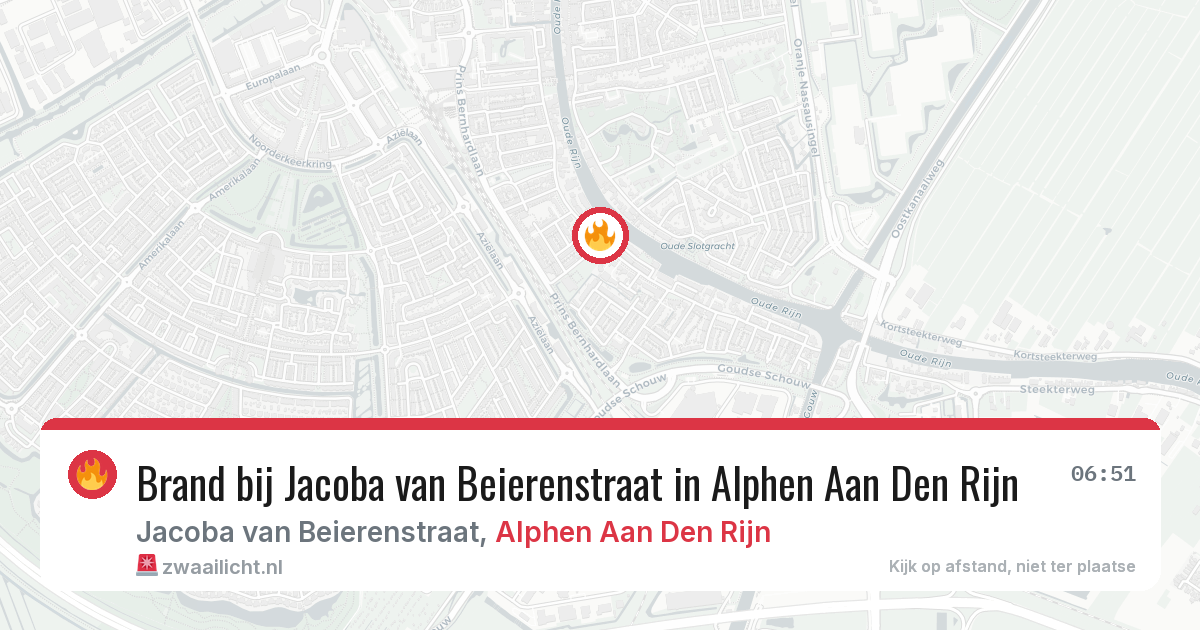 Brand bij Jacoba van Beierenstraat in Alphen Aan Den Rijn — 3 aug 2026