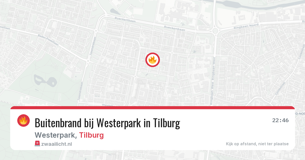 Buitenbrand bij Westerpark in Tilburg — 4 jul 2026