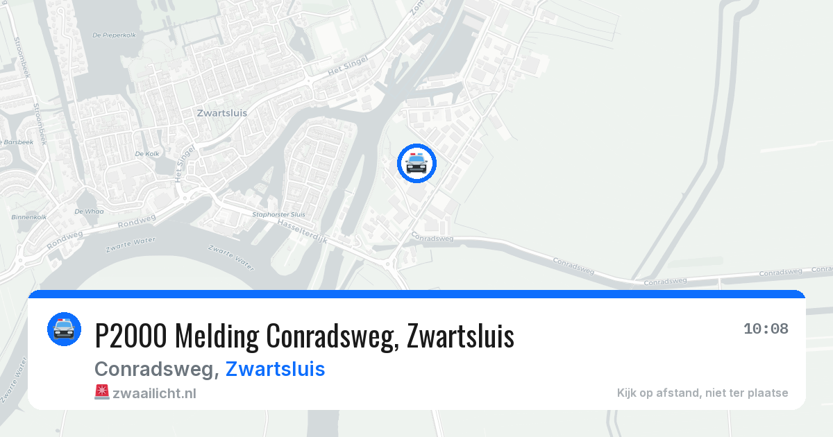 P2000 Melding Conradsweg, Zwartsluis — 5 mei 2026