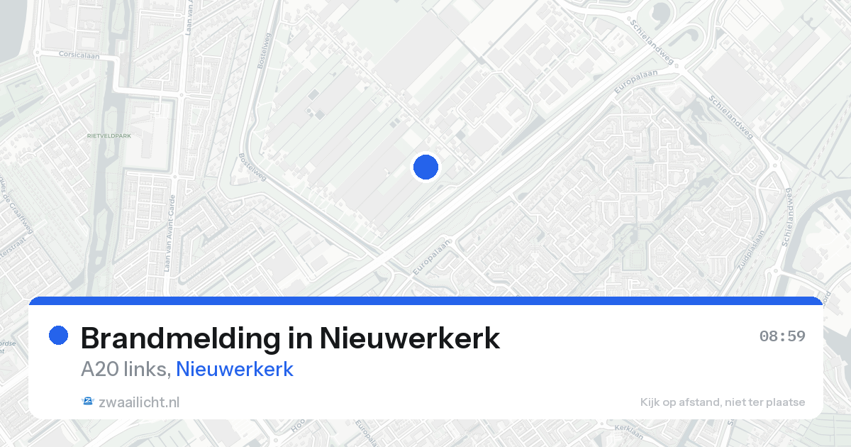 Brandmelding in Nieuwerkerk — 23 aug 2026