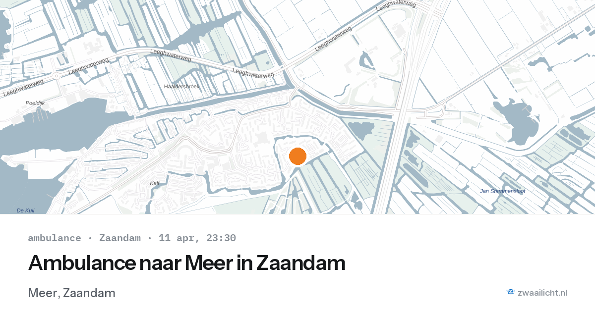 Ambulance naar Meer in Zaandam — 11 apr 2026