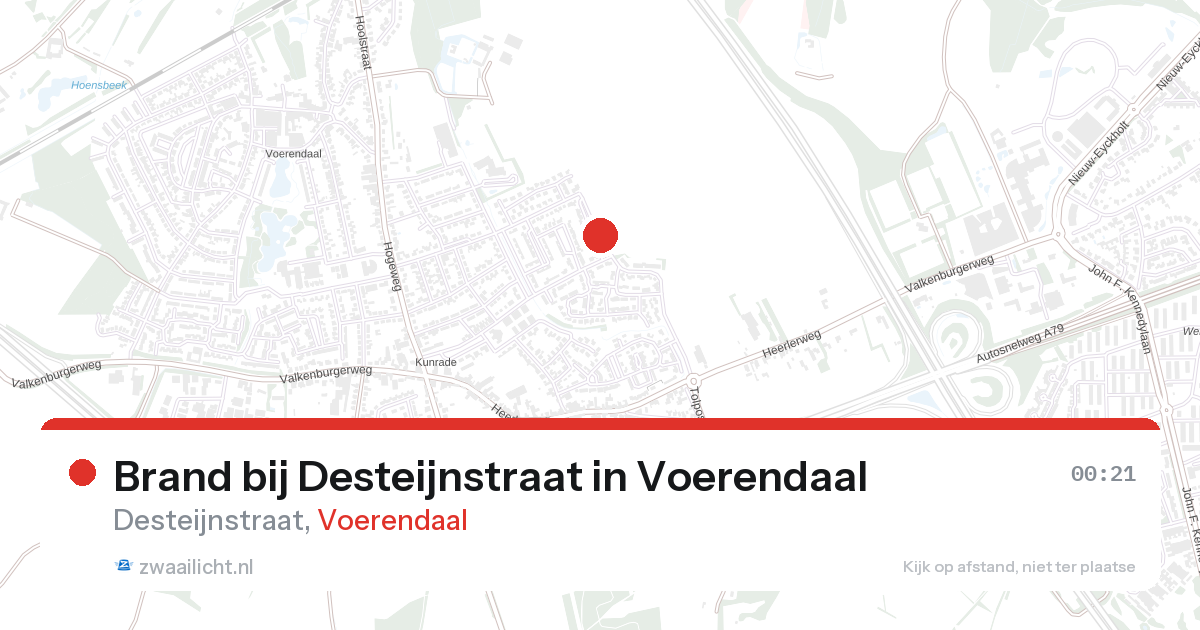 Brand bij Desteijnstraat in Voerendaal — 26 aug 2026