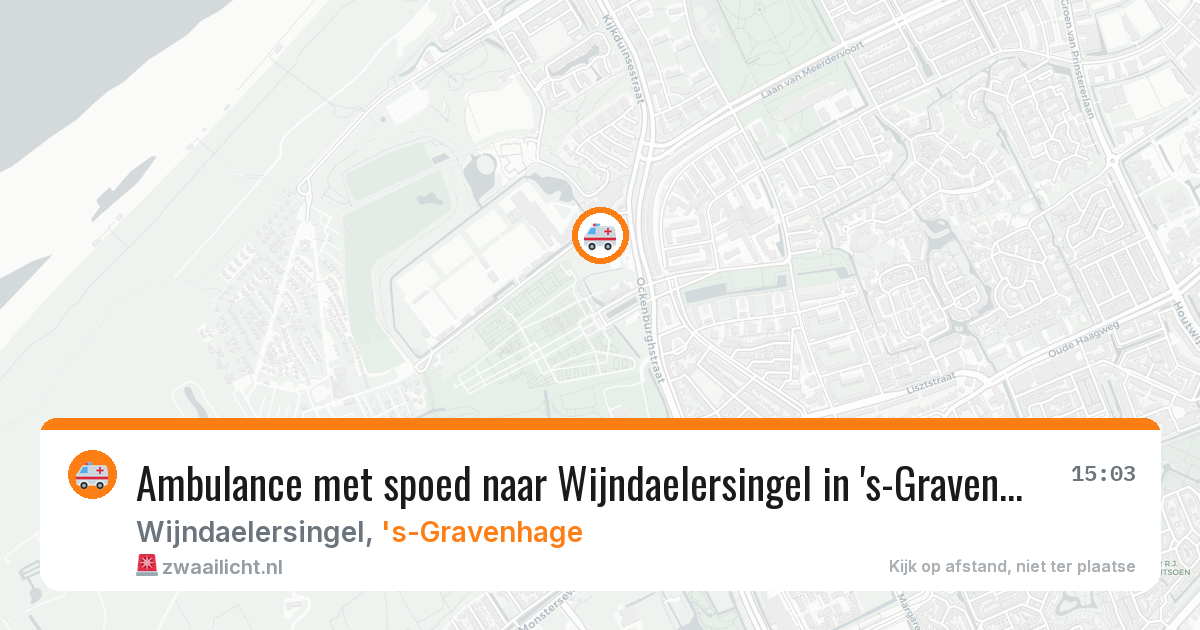 Ambulance met spoed naar Wijndaelersingel in 's-Gravenhage — 11 mei 2026