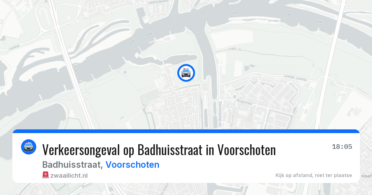 Verkeersongeval op Badhuisstraat in Voorschoten — 27 jan 2026