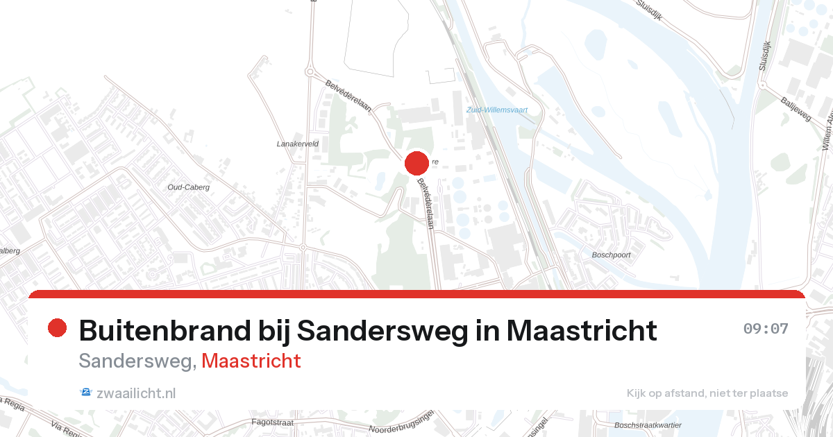 Buitenbrand bij Sandersweg in Maastricht — 27 aug 2026