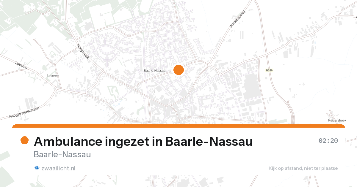 Ambulance ingezet in Baarle-Nassau — 7 feb 2026